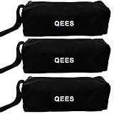 QEES ツールバッグ 道具袋 工具バッグ 25*8.5*7cm　便利　３セット 工具袋 600Dオックスフォード (ブラック)