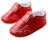 ベビーシューズ　ファーストシューズ　スリッポン風　2593　PU　レッド (12cm)
