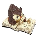 ガーデン オブジェ・置物 （ふくろうon本・インク） QZL-7172