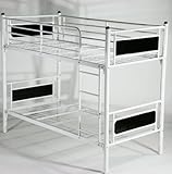 ◆◇パネルベッド◇◆パイプ二段ベッド　パイプ2段ベッド　二段ベッド　2段ベッド　パイプベッド　シングルベッド スチールベッド■052WH/BK