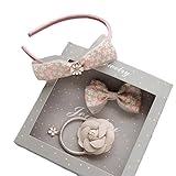 BIANHUAN カチューシャ リボン こども ベビー 3点 セット ヘアアクセサリー 女の子 キッズ お宮参り 誕生日 ドレス プレゼント 結婚式 発表会
