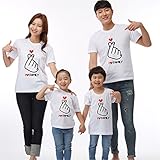 （JUTAOPIN）親子 お揃い tシャツ 親子 ペアルック 親子ペア パパ 半袖 夏 春 ゆったり 綿 Ｔシャツ ベビーロンパース mka5320-大人-XL