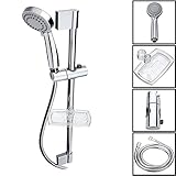 kamoltechバスルームシャワーヘッドセットwith Liftingロッドホースソープディッシュシャワーヘッドホルダー
