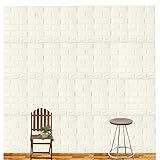 PlumRiver 【3Dで柔らかい弾力壁紙】70cm×77cm※クッション壁紙5枚セット※ DIY 防水 ブリックステッカー 壁紙 貼ってはがせる 壁紙シール ブリック壁紙 レンガシール レンガ調 