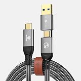 SETMSPACE usbケーブル USB-C to USB-C/A 2in1 充電ケーブル USB3.2 Gen2X2 延長ケーブル 0.5m