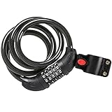 go2buy 42 "バイクケーブルロック5桁組み合わせロックセルフ巻き自転車コード化ロックwithマウントブラケット