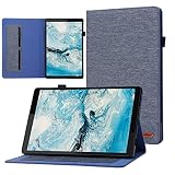 NEC LAVIE Tab T10 T1075/EASケースカバー 手帳型 スタンド機能付き NEC LAVIE Tab T10 T1075/EAS 10.61インチタブレット用高級PUレザーケース カードポケット付き 全面保護 NEC LAVIE Tab T10 T1075タブレット対応保護ケース 弾性バンド付き (ネイビー, NEC LAVIE Tab T10 T1075)