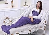 1 新しいファッション人魚姫の毛布のピースブランケット子供ソファ布編人魚の尾は、卸売業、小売業サイズ： 140 CM * 70 CM
