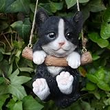 猫の置物 エンジョイブランコ 八割れ ６８ＱＹ キャット ガーデンオブジェ ＣＡＴ 動物 オーナメント ネコ 雑貨 ガーデン オブジェ ガーデニング