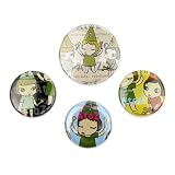 奈良美智 AtoZ オンナノコ123 缶バッジ4個セット