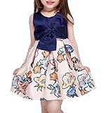 (ウォ２U)Woo2u キッズ 女の子 ガールズ 春夏 ノースリーブ 蝶結び 花柄 Aライン ひざ丈 お呼ばれ ドレス パーティー フォーマル ワンピース カジュアル 入園式 子供洋服 チュニック 1