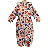 ジャンプスーツ 防寒 カバーオール ベビー スキーウェア 中綿 着ぐるみ スノーコンビ 防寒つなぎ 雪遊び スノーウェア t-b65676tm 95cm ベージュ