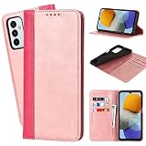 Ｈａｖａｙａ 対応 Galaxy M23 5G ケース ギャラクシーM23 ケース 手帳型 スマホケース F-23 ドコモ docomo サムスン 耐衝撃 au カバー SoftBank カード収納 スタンド機能 フェイクレザー-ローズゴールド+ローズ