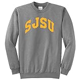 NCAA San Jose State Spartansアーチクラシッククルーネックスウェットシャツ、アスレチックヘザー、Large