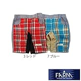 【SiShuNon/FARM】チェック切替5分パンツ ファーム 140 7 ブルー