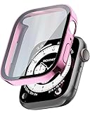 TEIQ アップルウォッチ カバー ケース 41mm 硬度10H 日本製旭硝子 生活-防水 【シリーズ 9 / 8 / 7 対応】 41ミリ (シャイニーピンク)
