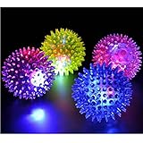 Luminous Baby Toy Soft Bouncyラバーボール6.5 CMマッサージボールカラフルクリスマスToys for Kids 10個パック