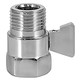 1 / 2 "シャワーヘッドShut Off Valveフル真鍮シャワーヘッドフローContolシャットオフ水セーバー製バルブ用シャワーヘッドハンドビデスプレー