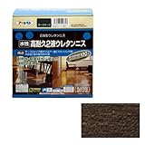（まとめ買い） アサヒペン 水性高耐久2液ウレタンニス ダークオーク 600gセット 【×3】