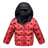 子供服　冬　ダウンジャケット　保温性よく　厚くする　ファッション　軽快　着心地良い　レッド　110cm