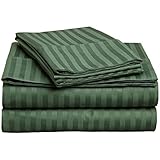 Impressions Genuine Egyptian Cotton 300 Thread Count, Queen 4-Piece Bed Sheet Set, Deep Pocket, Sing