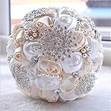 高級手作り　ウェディング ブーケ　花嫁ブーケ　バラの 造花のブーケ 結婚式造花