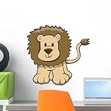 Wallmonkeys WM133700 Cute Little Baby Lion - 8 Peel and Stick Wall Decals (18 in H x 14 in W) [並行輸入品