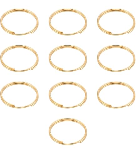 Amazon.co.jp: 二重リング 8mm-G ゴールド 10個 : DIY・工具
