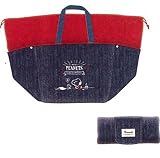 スヌーピー　折りたたみお買い物バッグ（デニムブック）86295
