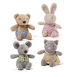 おもちゃ Enesco エネスコ Gund Kids Baby Plush Mini Meadow Rattle Set of 4 Kids Toy [並行輸入品]