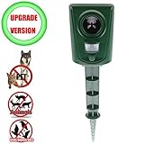 【グレードアップ】乾電池式 動物撃退器 猫よけ 害獣退治 超音波& 強力フラッシュ 防水仕様 ガーデン糞 尿 獣害 鳥害 犬 ネズミ コウモリ 狐アライグマハクビシンげっ歯類などに対応 庭園保護