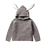 Tovadoo 子供服 ベビー服 女の子 男の子 トップス セーター 秋冬 長袖 ウサギ 姉妹揃い 可愛い 部屋着 保育園 旅行 1-5歳