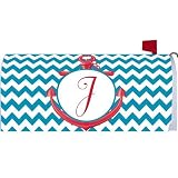 Custom Decor Mailbox Chevron Anchor Monogrammed [並行輸入品]