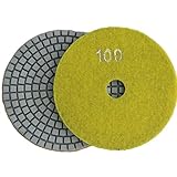Konfor 10cm ウェット ダイヤモンド 研磨パッド 大理石花崗岩用 100グリット 10枚