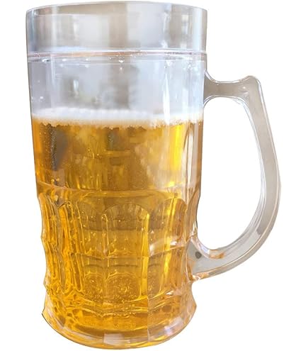 Amazon.co.jp: フリーザー ビール ジョッキ | 二層フェイク