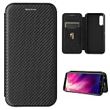 Miimall 対応Rakuten Hand/Rakuten Hand 5G P710/P780 手帳型カバー 楽天 ハンド スマホケース 炭繊維キメ PC材質 硬い カード収納 シンプル 軽量 便利 耐衝撃 擦り傷防止 全面保護 楽天 ハンド ケース（ブラック）