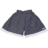 【本体綿100％】2018年 夏物 UZULAND ウズランド ダンガリー＆ヒッコリー ５分丈キュロットパンツ ダンガリー◇90cm