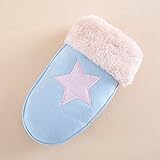 キッズ手袋 ジュニア 子供用 BLAST シンプル グローブ 手袋 冬 子供用 星柄(2歳~5歳目安) (ブルー)