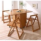 ダイニングセット 5点セット【kippis!】ナチュラル 天然木バタフライ伸長式収納ダイニング【kippis!】キッピス