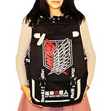 アニメ グッズ 可愛 進撃の巨人 風 attack on titan VIP バッグ リュックサック (ブラック)