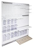 Hangman製品wo3壁オーガナイザー3ボックスシステム、強いクリアアルマイト仕上げ