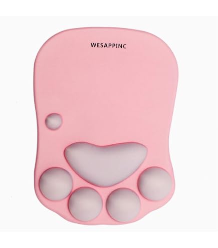 Cute Cat Paw Mouse Pad With Memory Foam Wrist Rest - Gaming & Office Comfort