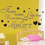 壁ステッカー、ikevan取り外し可能な壁ステッカーPVCアートデカールTwinkle Little Star子供ベッドルームホーム装飾ギフト45 x 40 cm
