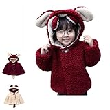 かわいい　小兎　３色　正反の両面も着えて　防寒　フード付き　秋冬　コート/アウター/上着　ベビー服　女の子　赤ちゃん服　幼児　子供服　女の子　長袖　４サイズ　キッズ服　満月/出産祝い/プレゼント80C