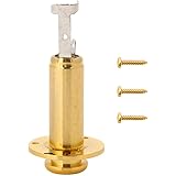 ギターエンドピンアウトプットジャック6.35mm 1/4 "メタルボタンエンドピンプラグソケット（アコースティックエレクトリックギター3色用）(金)6.35mm ギター ピン
