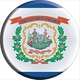 Smart Blonde C-147 West Virginia State Flag Metal Circular Sign