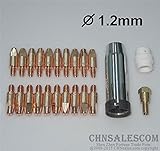 CHNsalescom 23 PCS MB 24KD MIG / MAG溶接トーチお問い合わせTIP 1.2X28mmガスノズル145.0080