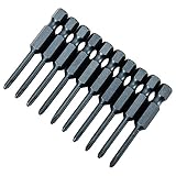 ドライバービットセット 六角棒 六角軸　S2合金鋼　耐衝撃性と長寿　10pc　長さ50mm