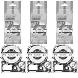 4mm 6mm 9mm 白地黒文字 互換 キングジム テプラPRO テープ セット テープカートリッジ テプラ KINGJIM tepra SS4K SS6K SS9K 3種サイズ