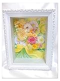 【プリザーブドフラワー フレームアレンジ／黄色の薔薇たちに込めた愛のメッセージ】【送料無料リボンラッピング付き】【お祝いフラワーギフト記念日 枯れない花 】